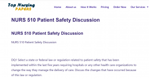 NURS 510 Patient Safety Discussion