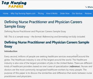 Defining Nurse Practitioner and Physician Careers Sample Essay