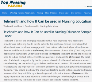 Telehealth and how It Can be used in Nursing Education